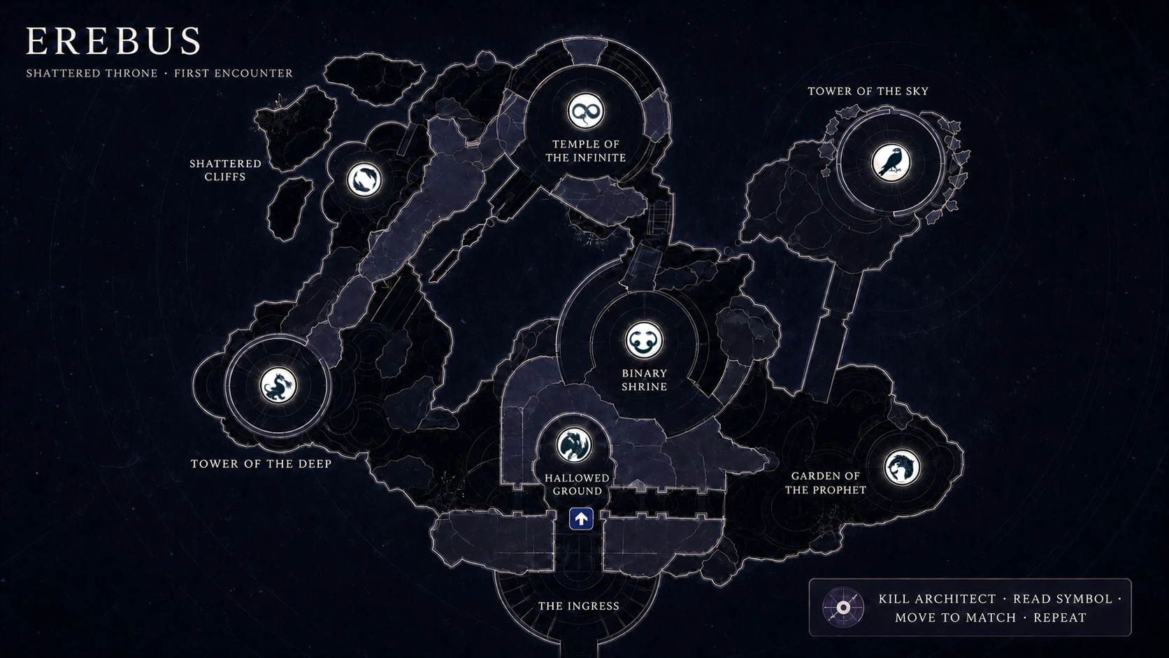 The Shattered Throne — Erebus encounter map